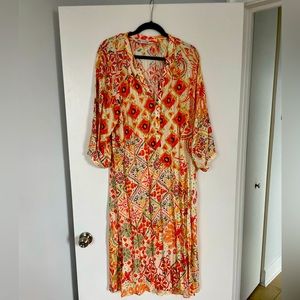 Zara muumuu midi dress